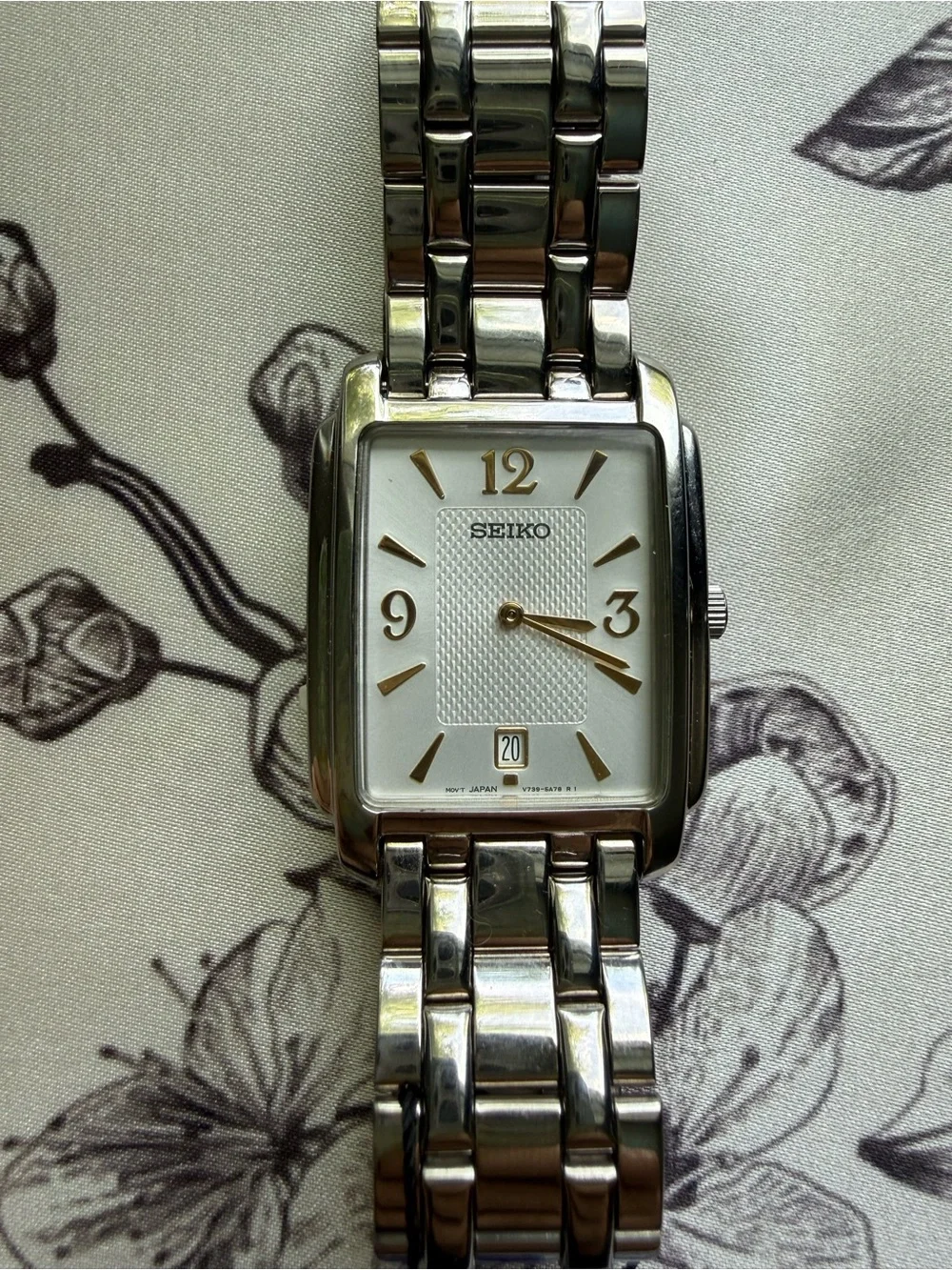 NWT Vintage 2001 Seiko Tank V739 Unisex Quartz Watch